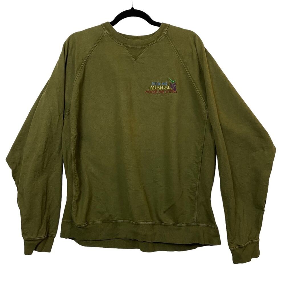 Wine Ink "Pick Me Crush Me Make Me Wine" Pullover Sweatshirt Size Large